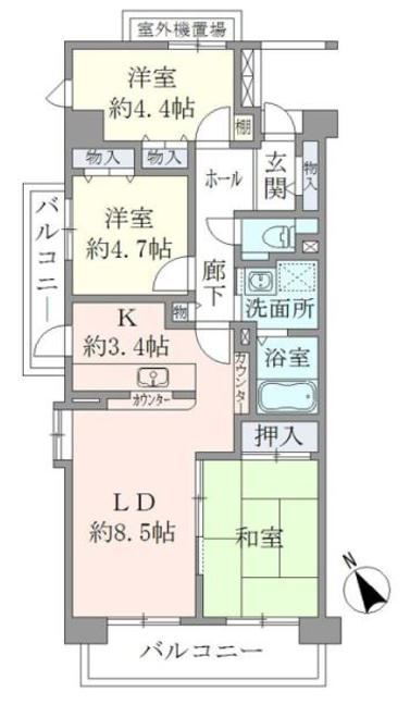 神奈川県川崎市宮前区鷺沼１ 鷺沼駅 3LDK マンション 賃貸物件詳細