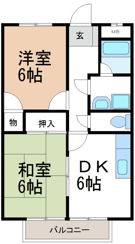 愛知県刈谷市高津波町２ 逢妻駅 2DK アパート 賃貸物件詳細