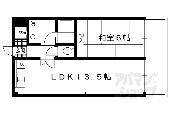 コーポポルスター 2階 1LDK 賃貸物件詳細