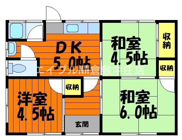 岡山県倉敷市羽島 倉敷市駅 3DK 一戸建て 賃貸物件詳細