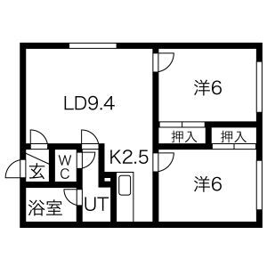 北海道札幌市西区八軒六条東５ 八軒駅 2LDK アパート 賃貸物件詳細