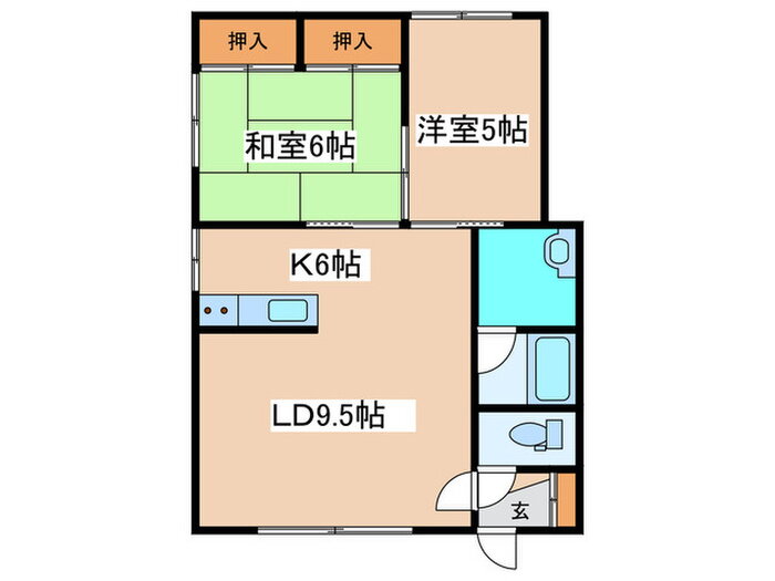 北海道札幌市東区北四十一条東１４ 麻生駅 2LDK アパート 賃貸物件詳細