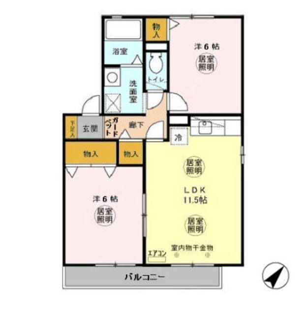 千葉県流山市名都借 南柏駅 2LDK アパート 賃貸物件詳細
