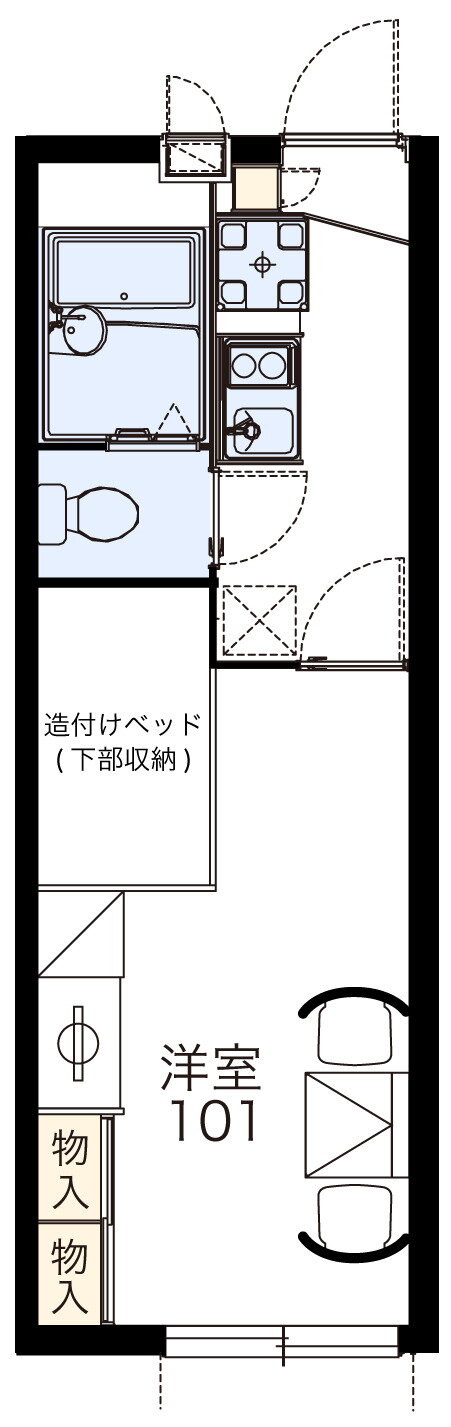 御笠川ＮＯＲＴＨ 2階 1K 賃貸物件詳細