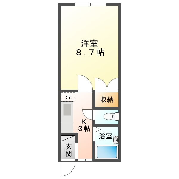 青森県青森市大字浜田字豊田 筒井駅 1K アパート 賃貸物件詳細