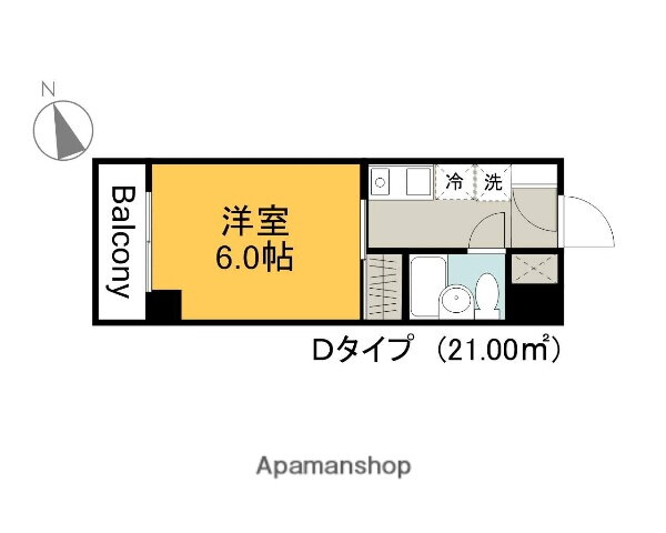 ホワイトシャトー 6階 1K 賃貸物件詳細