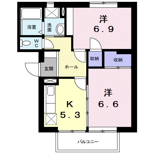 愛知県知多郡東浦町大字緒川字寿久茂 八幡新田駅 2K アパート 賃貸物件詳細