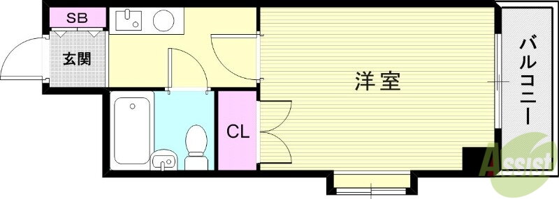 兵庫県尼崎市武庫町３ 武庫之荘駅 1K マンション 賃貸物件詳細