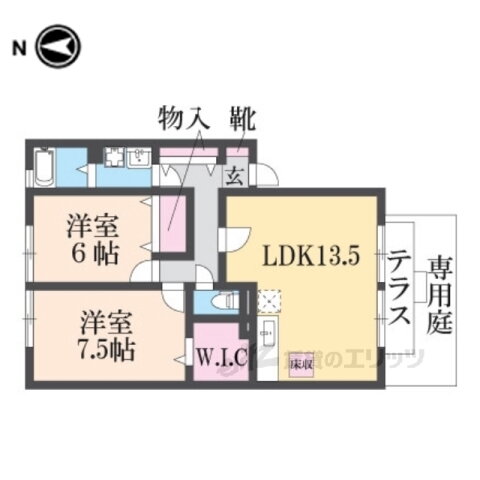 セピアコートＡ棟 1階 2LDK 賃貸物件詳細