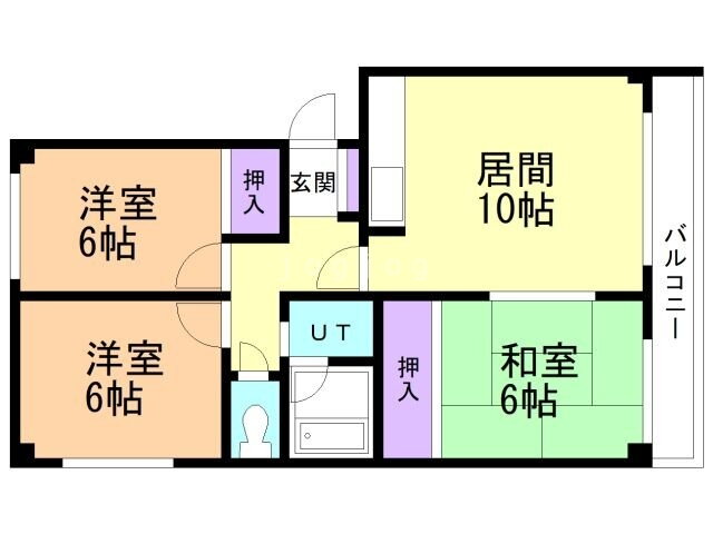 北海道札幌市西区西野四条４ 発寒南駅 3LDK マンション 賃貸物件詳細