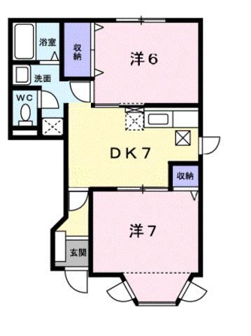 大分県大分市大字森 鶴崎駅 2DK アパート 賃貸物件詳細