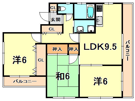 フォレストホーム 4階 3LDK 賃貸物件詳細