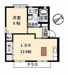 鳥取県米子市旗ヶ崎６ 三本松口駅 1LDK アパート 賃貸物件詳細