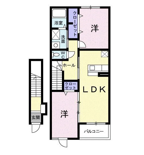 埼玉県深谷市田中 武川駅 2LDK アパート 賃貸物件詳細