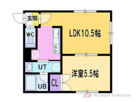 北海道北広島市大曲緑ヶ丘１ 1LDK アパート 賃貸物件詳細