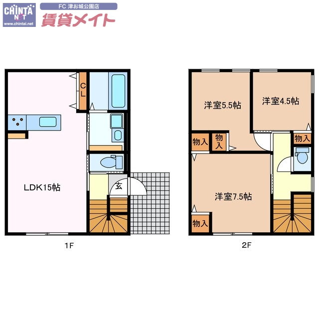 三重県津市鳥居町 津駅 3LDK 一戸建て 賃貸物件詳細