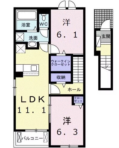 兵庫県西宮市山口町中野 有馬温泉駅 2LDK アパート 賃貸物件詳細