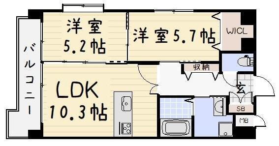 福岡県北九州市小倉北区片野１ 香春口三萩野駅 2LDK マンション 賃貸物件詳細