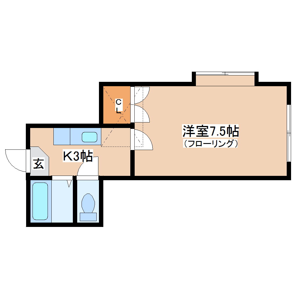 ホワイトキャッスル北仙台 1階 1K 賃貸物件詳細