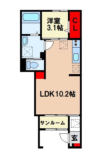 福岡県筑紫野市武蔵３ 二日市駅 1LDK アパート 賃貸物件詳細