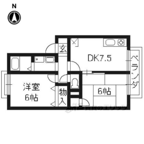 京都府京都市西京区松室扇田町 松尾大社駅 2DK アパート 賃貸物件詳細
