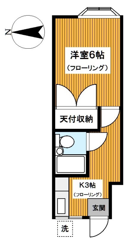 パールハイムＣ 2階 1K 賃貸物件詳細