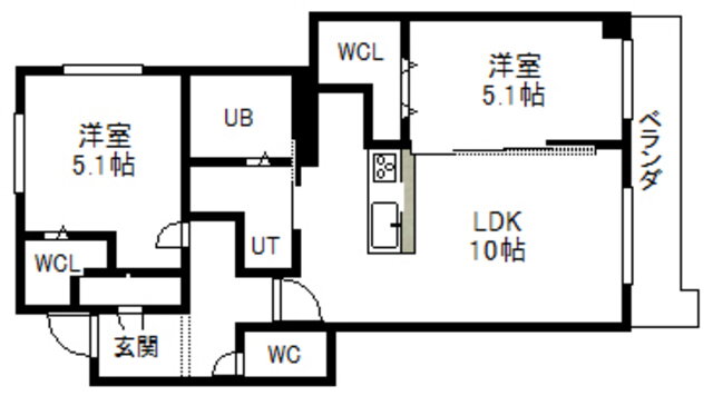 北海道札幌市中央区北四条東４ 札幌駅 2LDK マンション 賃貸物件詳細