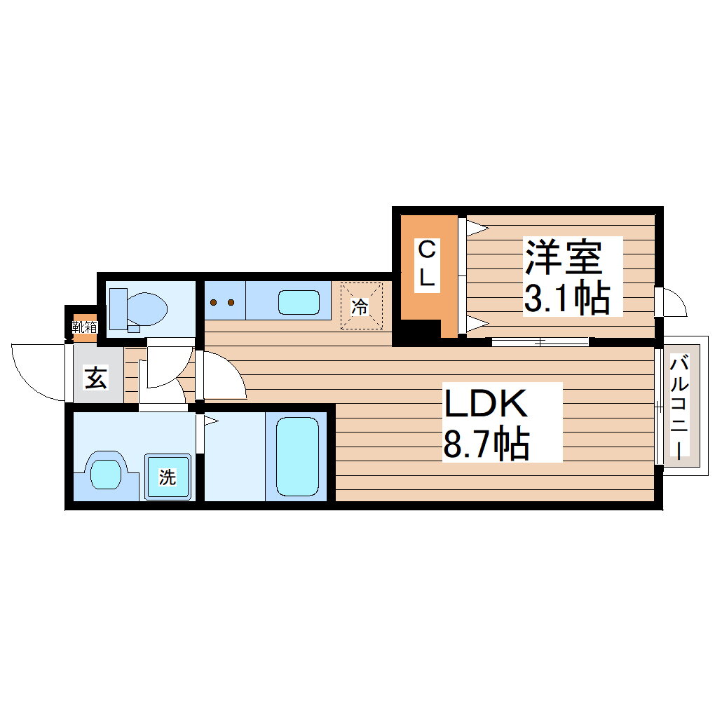 宮城県名取市杜せきのした１ 杜せきのした駅 1LDK アパート 賃貸物件詳細
