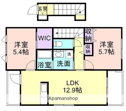 和歌山県和歌山市和歌浦西１ 2LDK アパート 賃貸物件詳細