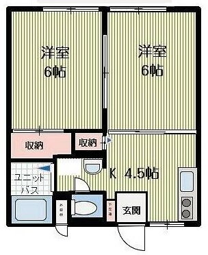 サンシティ仙北Ｂ 1階 2K 賃貸物件詳細