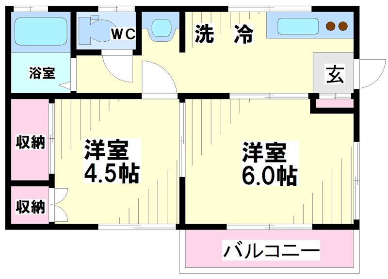 東京都杉並区方南１ 笹塚駅 2K アパート 賃貸物件詳細