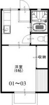 大澤ハイツ 1階 1K 賃貸物件詳細