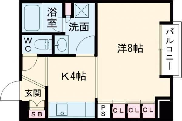兵庫県神戸市中央区山本通２ 三ノ宮駅 1K マンション 賃貸物件詳細