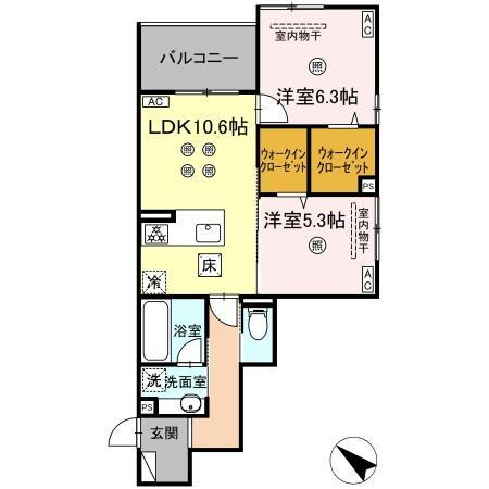 スリール・コート 1階 2LDK 賃貸物件詳細