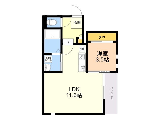 福岡県福岡市早良区荒江２ 西新駅 1LDK アパート 賃貸物件詳細
