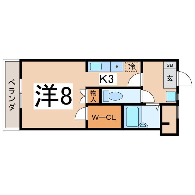 山梨県甲府市徳行３ 国母駅 1K アパート 賃貸物件詳細