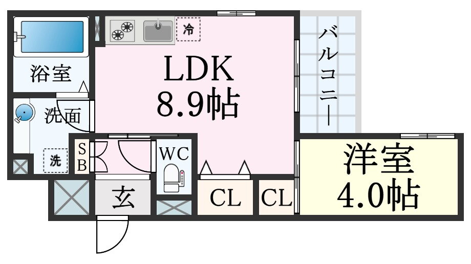 兵庫県神戸市中央区熊内町３ 新神戸駅 1LDK アパート 賃貸物件詳細
