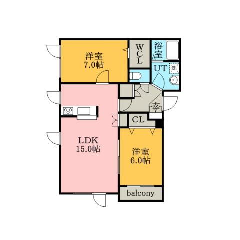 北海道札幌市白石区菊水上町四条２ 菊水駅 2LDK アパート 賃貸物件詳細