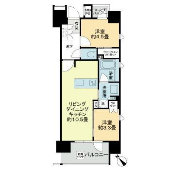 福岡県福岡市博多区下呉服町 呉服町駅 2LDK マンション 賃貸物件詳細