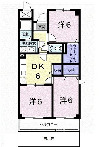 山口県下関市稗田北町 綾羅木駅 3DK マンション 賃貸物件詳細