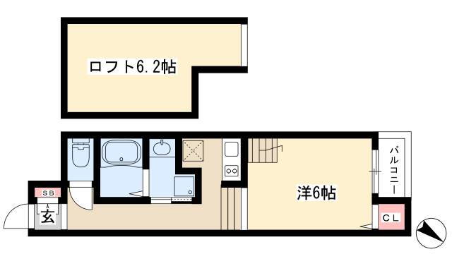 愛知県名古屋市北区志賀町１ 志賀本通駅 1K アパート 賃貸物件詳細
