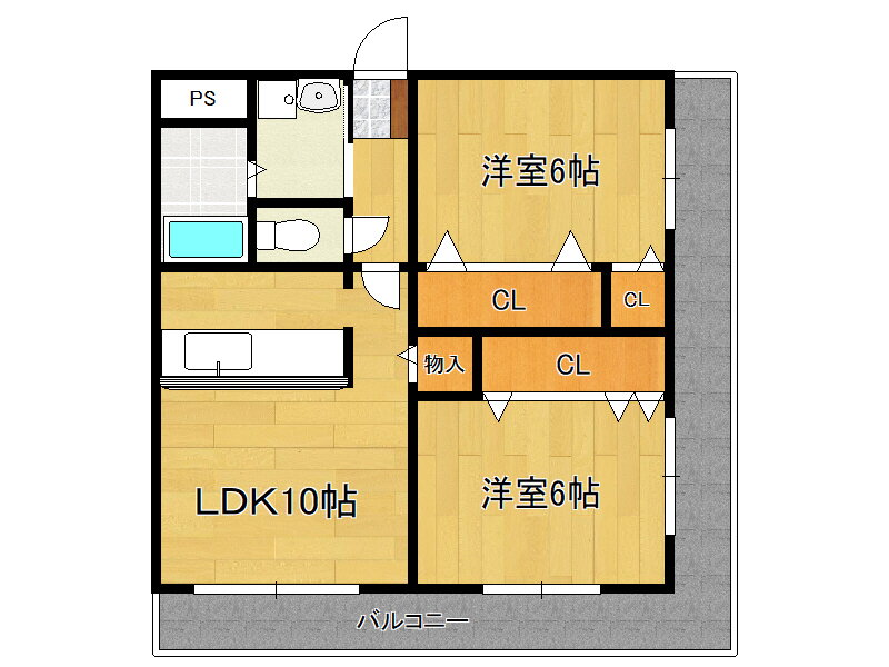 福岡県久留米市高良内町 久留米大学前駅 2LDK マンション 賃貸物件詳細