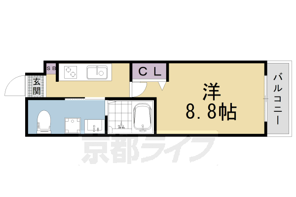 京都府京都市山科区厨子奥矢倉町 京阪山科駅 1K マンション 賃貸物件詳細