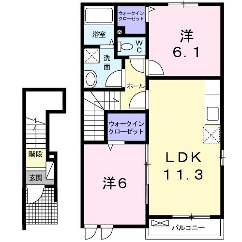 岡山県井原市下出部町２ いずえ駅 2LDK アパート 賃貸物件詳細