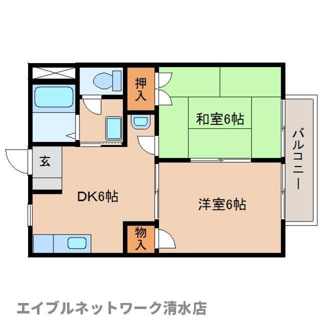 静岡県静岡市清水区駒越南町 新清水駅 2DK アパート 賃貸物件詳細