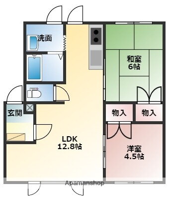 北海道帯広市西十条北４ 柏林台駅 2LDK アパート 賃貸物件詳細