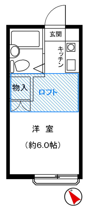 ウィンドひばりヶ丘 2階 1K 賃貸物件詳細