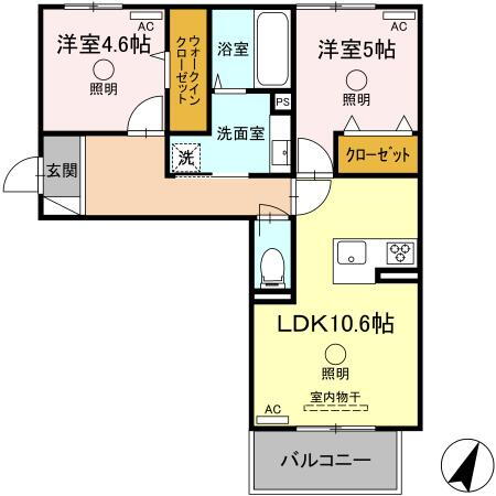 熊本県熊本市東区長嶺東４ 東海学園前駅 2LDK アパート 賃貸物件詳細