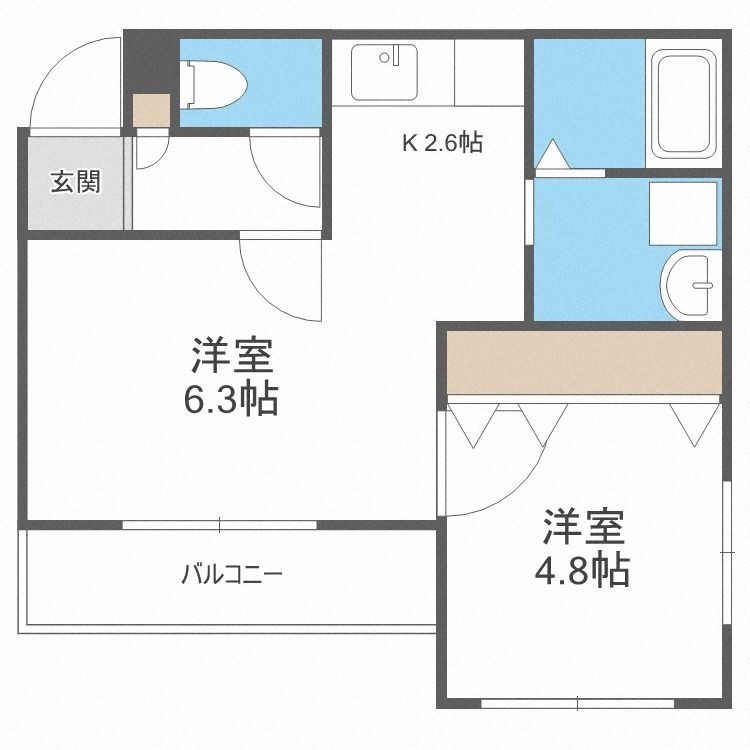 北海道札幌市西区二十四軒四条６ 琴似駅 1LDK マンション 賃貸物件詳細