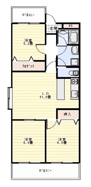 大阪府八尾市山本町南１ 河内山本駅 3LDK マンション 賃貸物件詳細